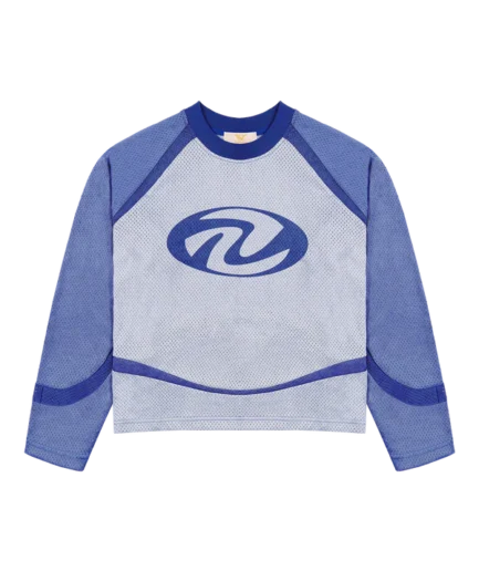 Blue Mesh Long Sleeve