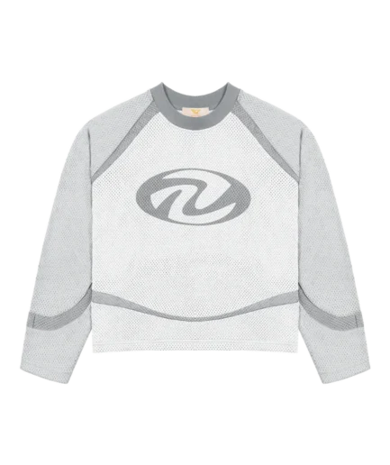 Grey Mesh Long Sleeve