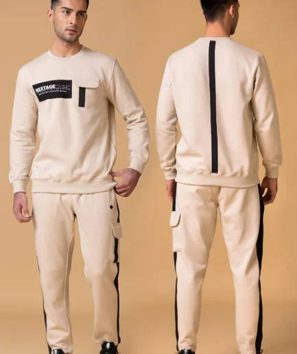 Sand Cargo Fleece Winter Tracksuit