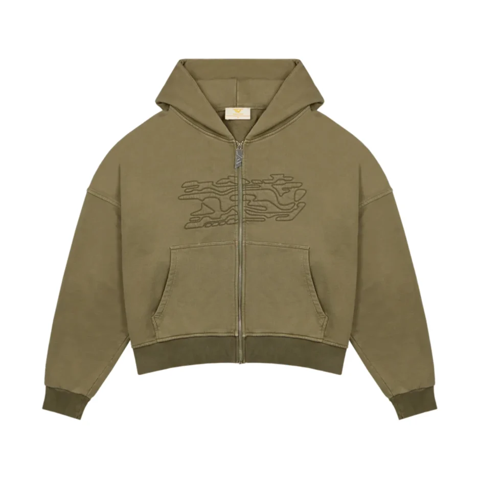 Trendt Vision Olive Zip Hoodie